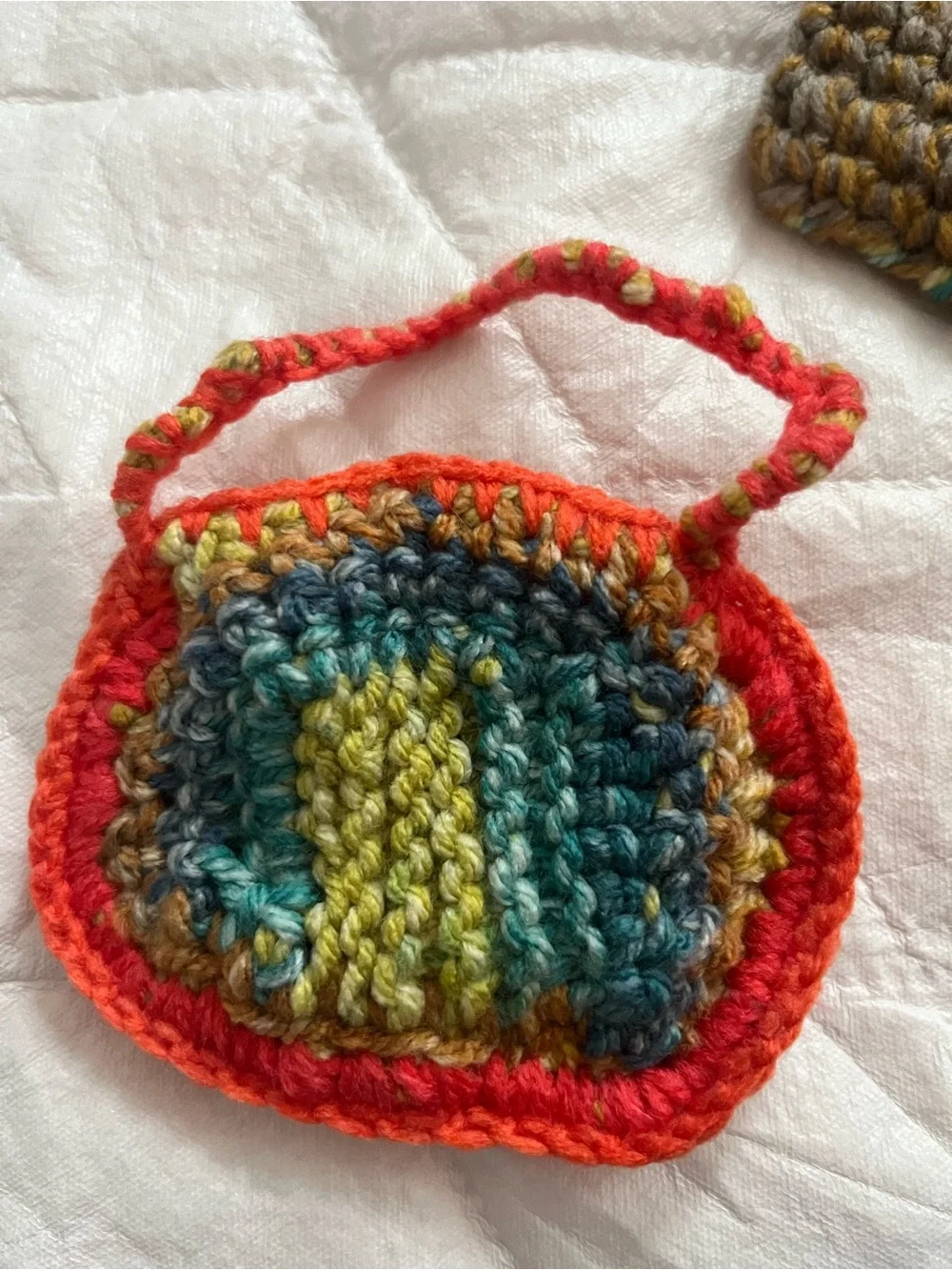 Set of 9 Handmade Crochet Mini Bags Doll Accessories Gift Collectible Decor